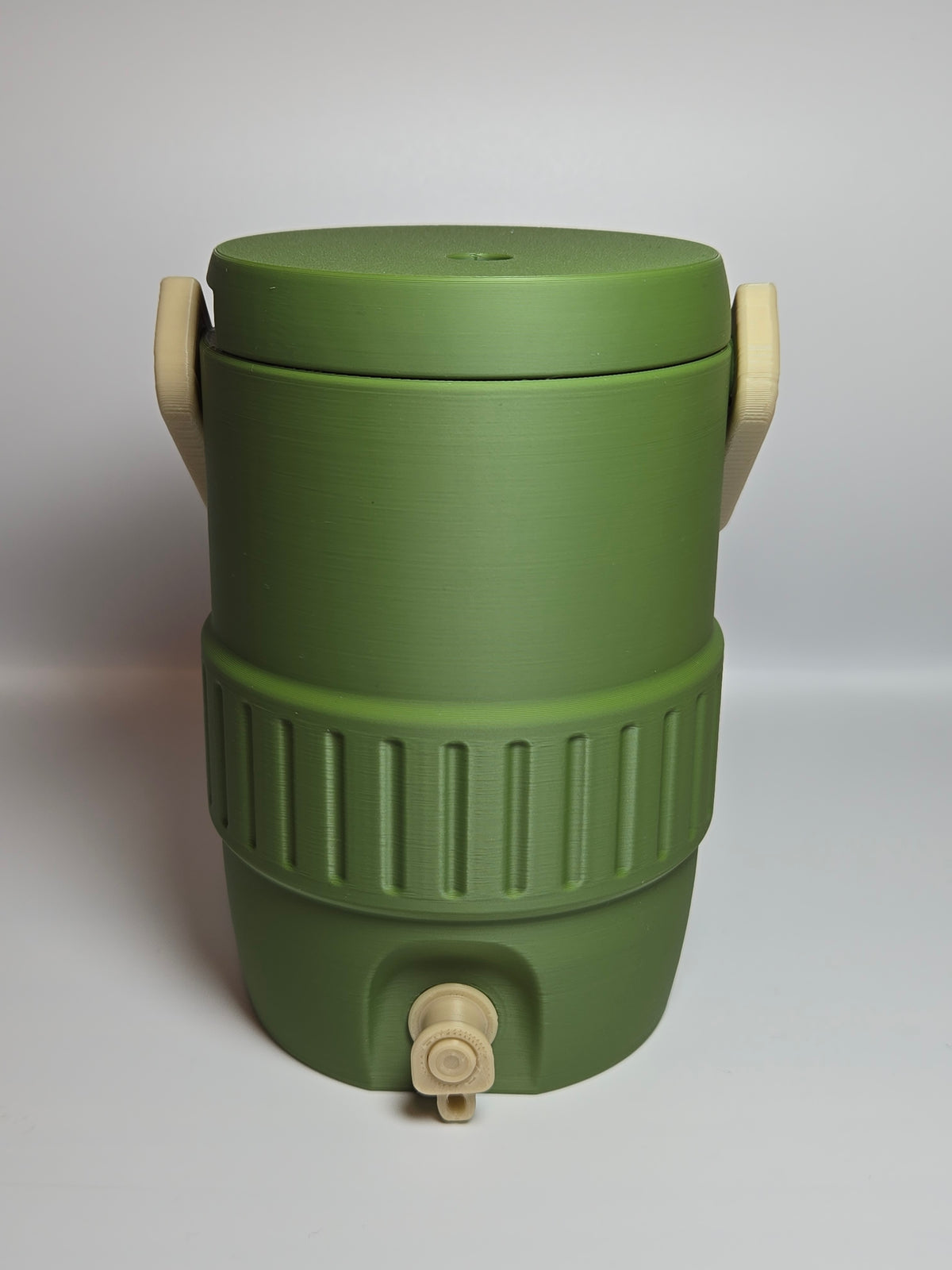 Green w/ tan handle Can Cooler