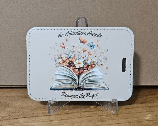 An Adventure Awaits Between the Pages Sublimation Luggage Tag