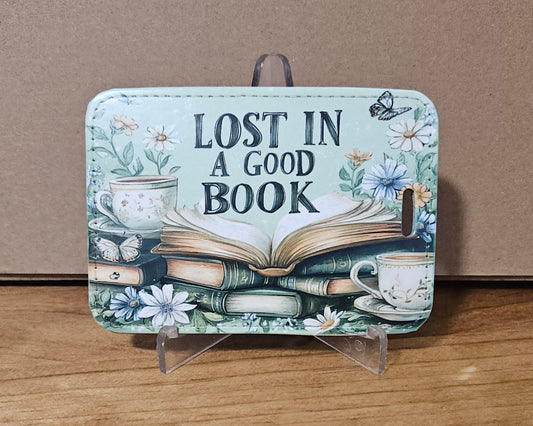 Lost in a Good Book  Sublimation Luggage Tag