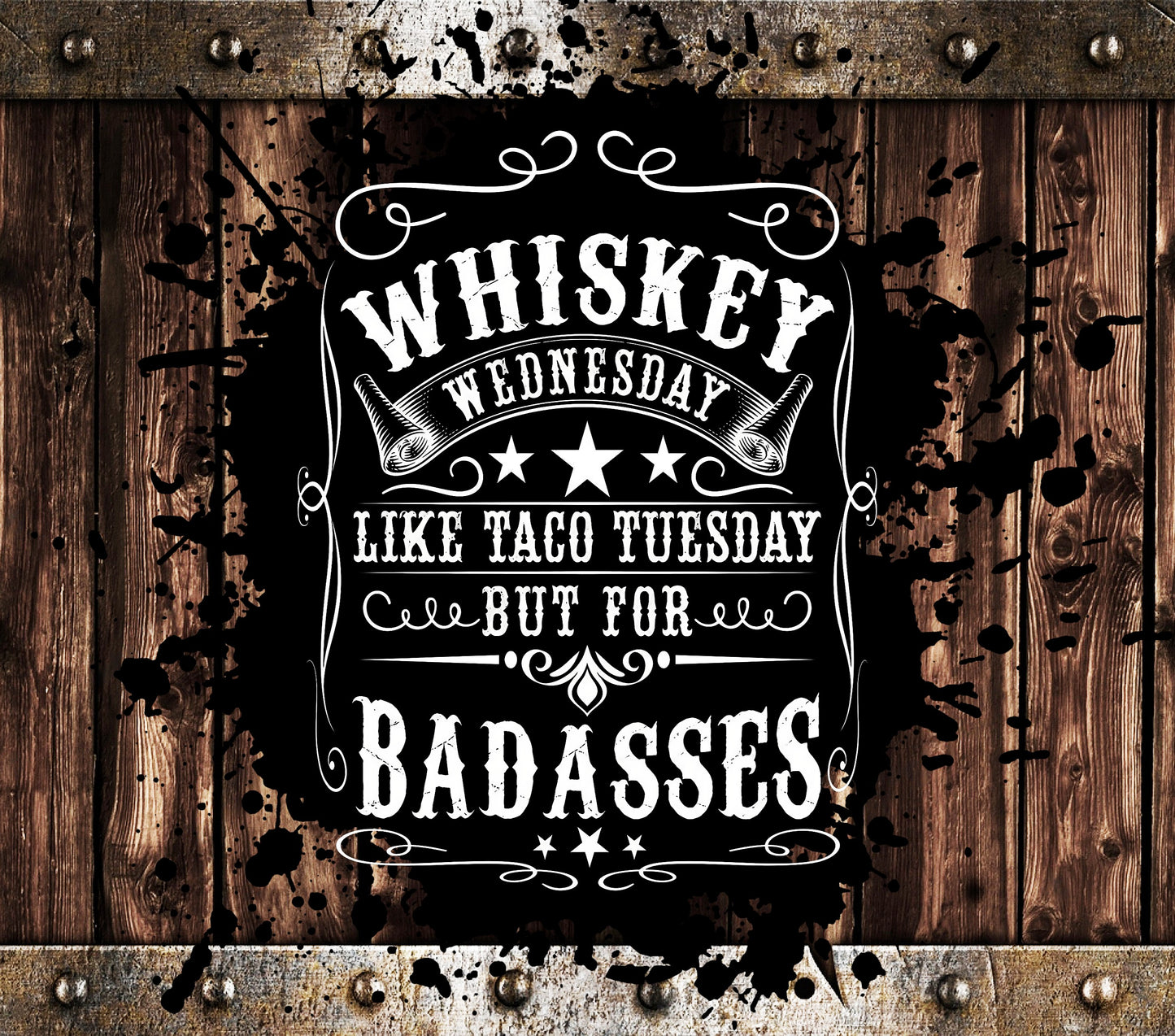 Badass Barrel Whiskey 20oz Skinny Tumbler