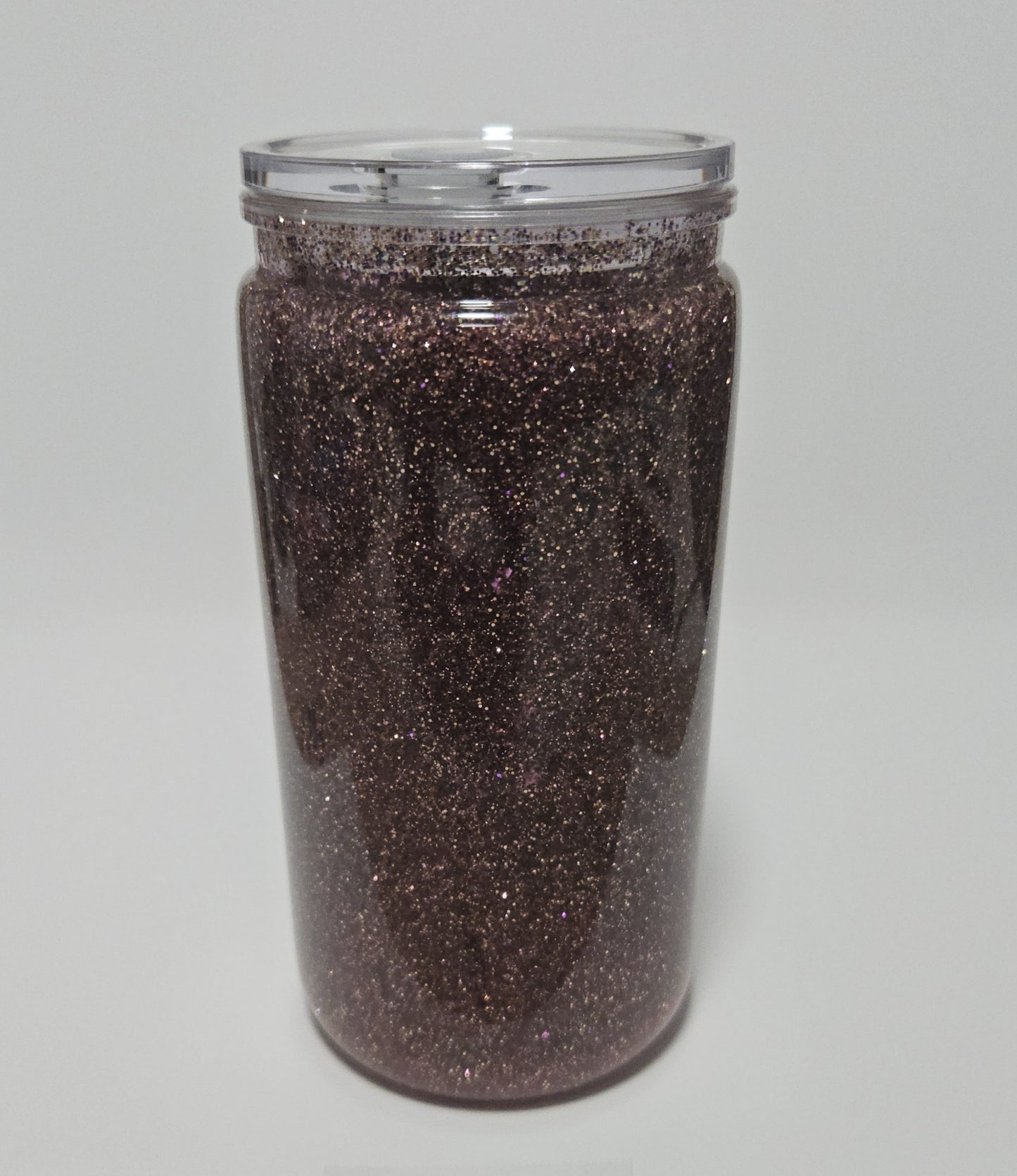 Acrylic Blue Glitter Snow Globe Tumbler