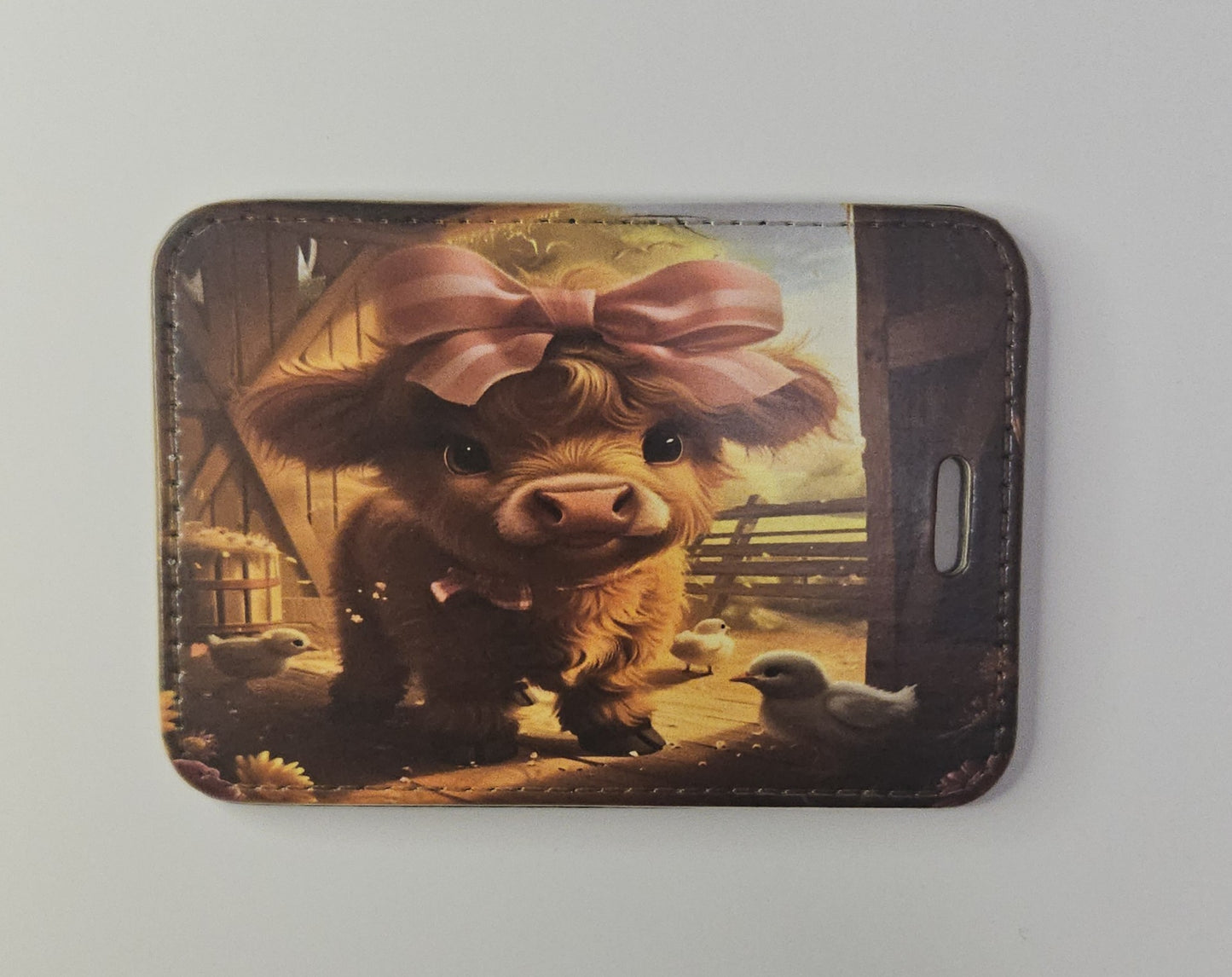 Sweet Farmhouse Moo Luggage Tag