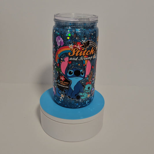 Blue ET 16oz Acrylic Snow Globe Tumbler