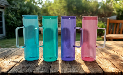 20oz Glass Cup with handle