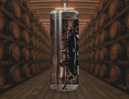 Badass Barrel Whiskey 20oz Skinny Tumbler