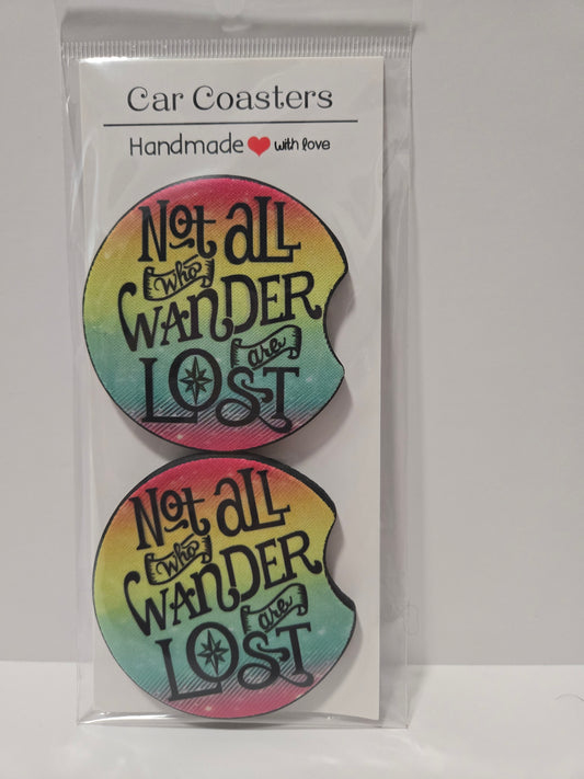 Wander is Lost Car Coasters (1 Pair)